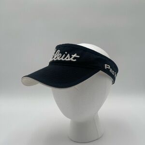 Titleist Pro V1 Footjoy Sun Visor Hat Cap Black & White One Size Adjustable